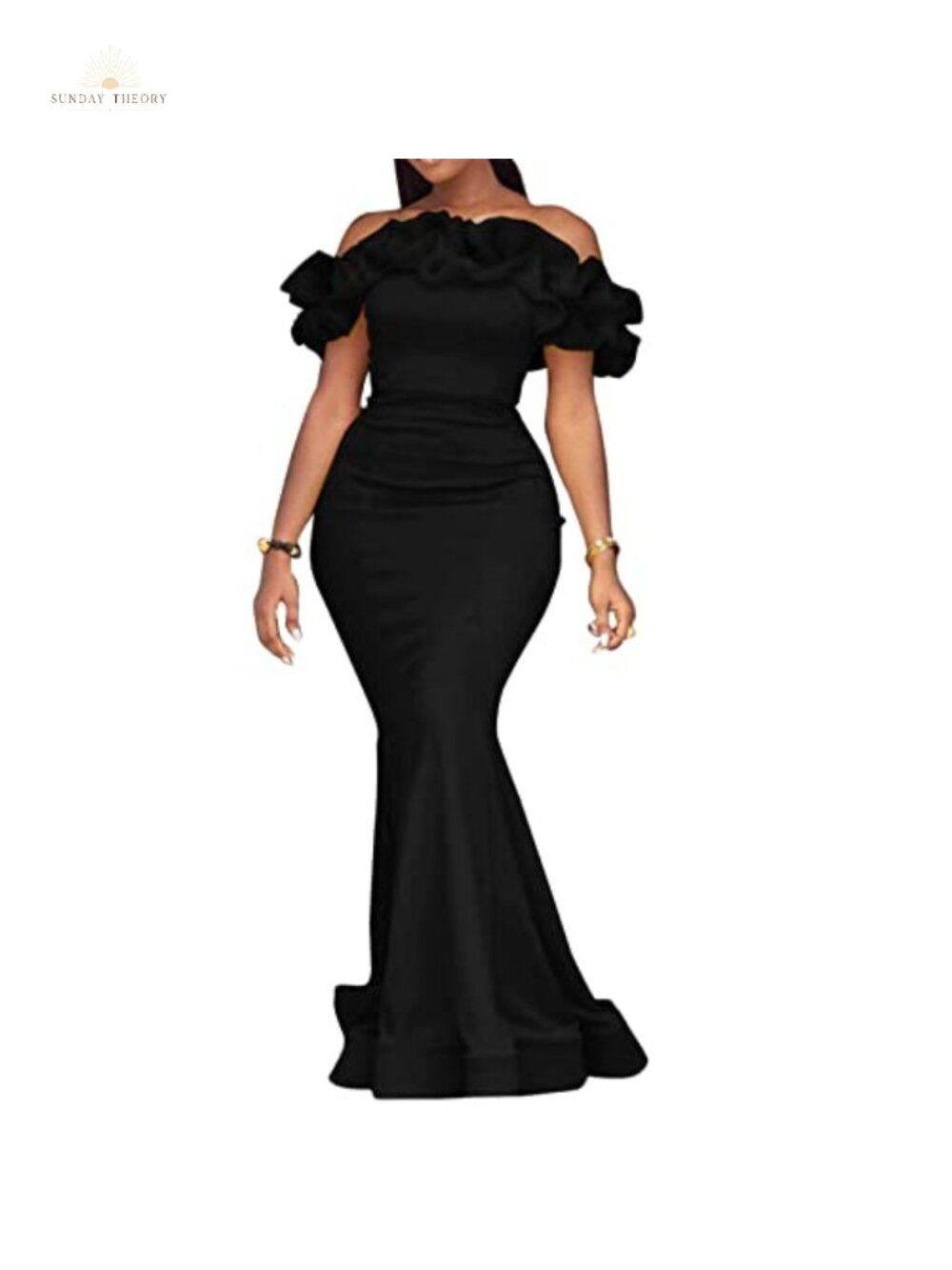 Off Shoulder Mermaid Maxi Dress Formal Evening Gown